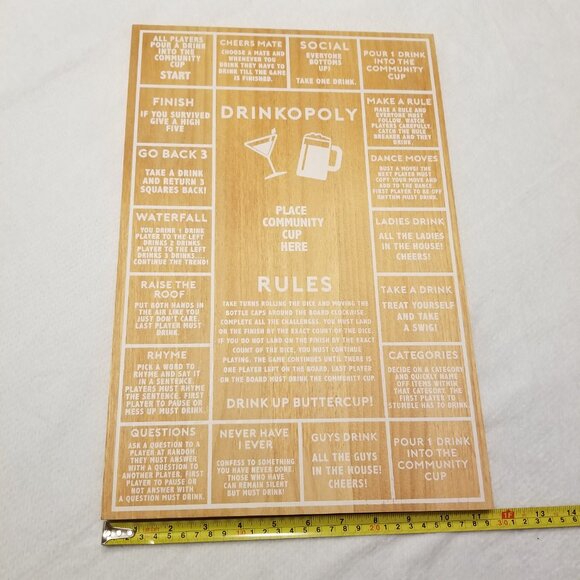 New Drinkopoly Beer Board Game Wooden Version Hammer & Axe BNIB - Picture 8 of 12